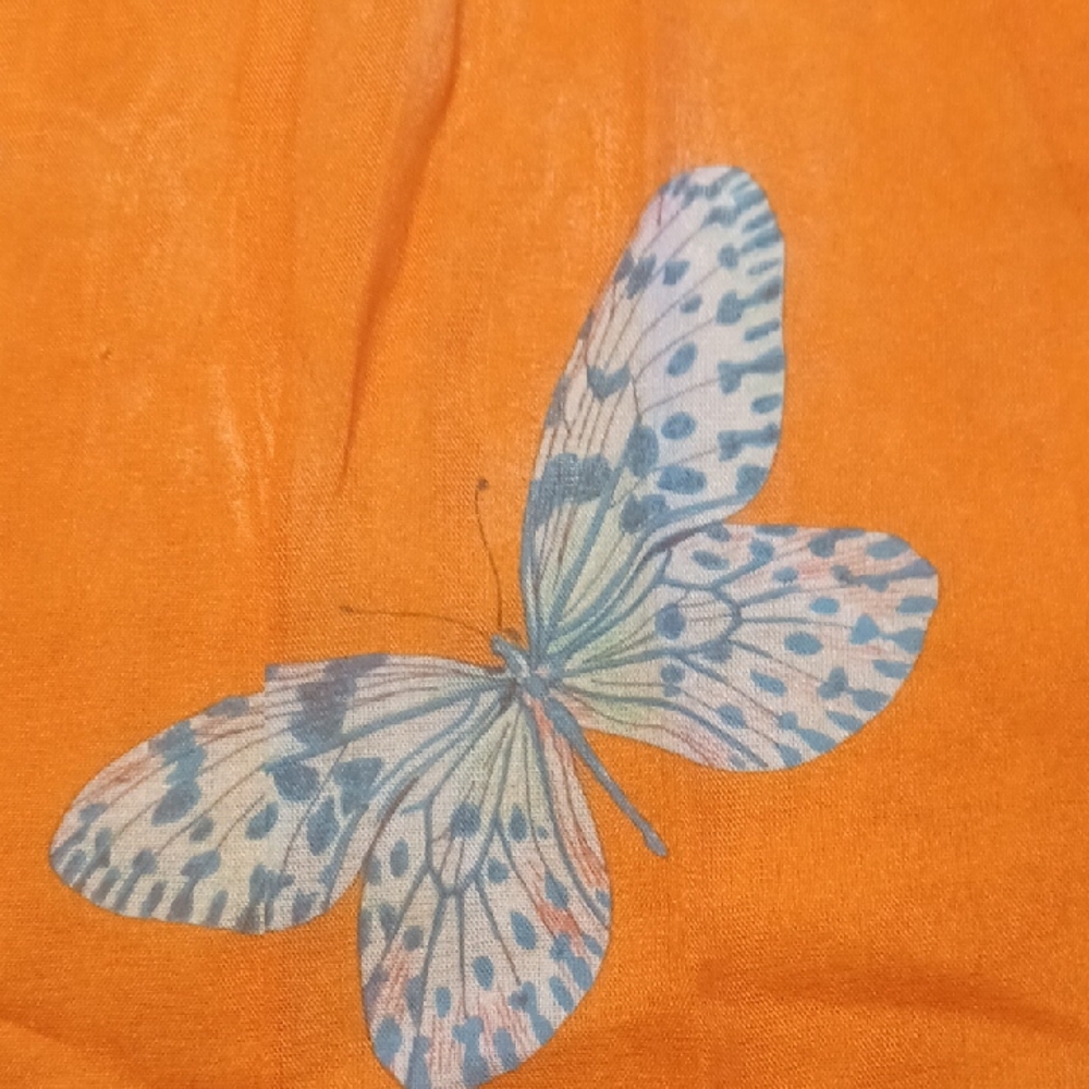 ART OF THE SCARF Tie Rack Orange Butterfly Scarf - Picture 12 of 15